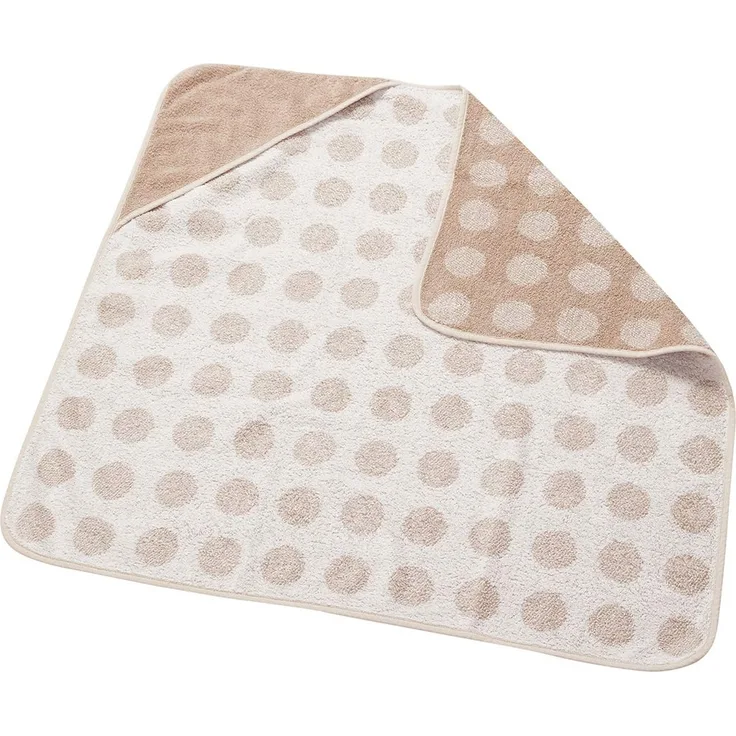 Leander Hoodie Organic, weiches Frottee-Kaputzentuch, Badetuch - cappuccino