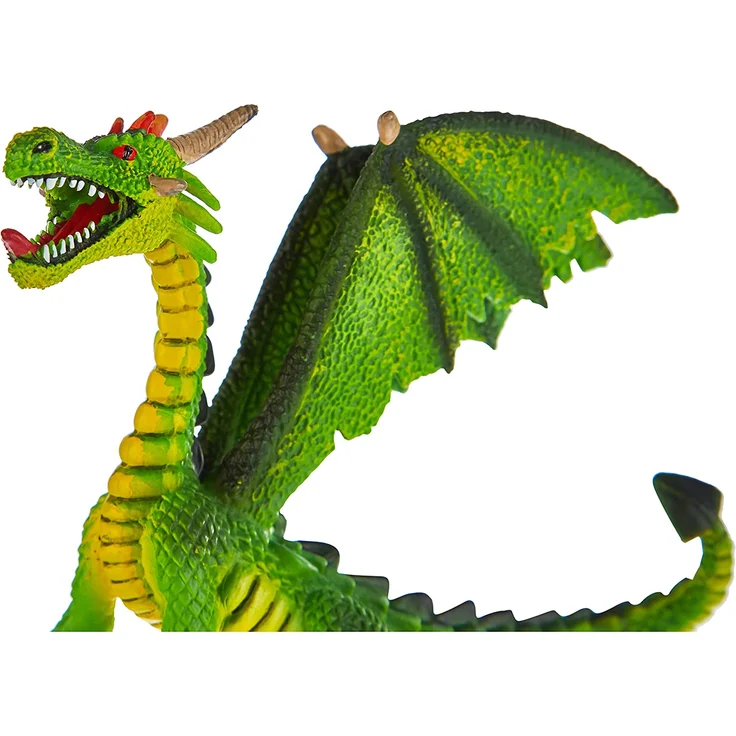 Bullyland 75593 - Spielfigur, Drache sitzend grün, ca. 11 cm groß, liebevoll handbemalte Figur, PVC-frei, tolles Geschenk für Jungen und Mädchen zum fantasievollen Spielen - Preisvergleich – Bild 3