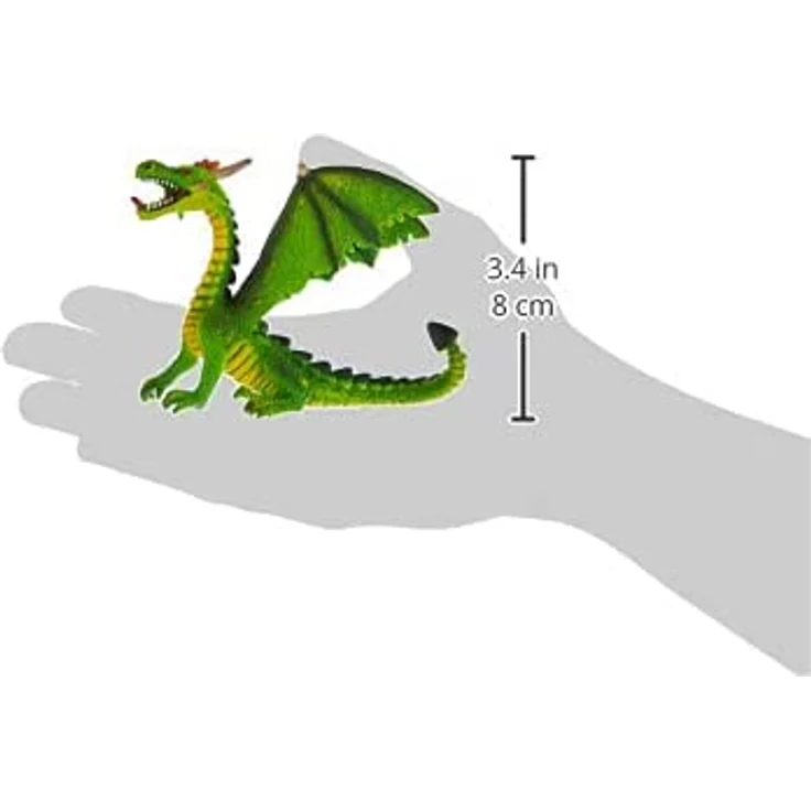 Bullyland 75593 - Spielfigur, Drache sitzend grün, ca. 11 cm groß, liebevoll handbemalte Figur, PVC-frei, tolles Geschenk für Jungen und Mädchen zum fantasievollen Spielen - Preisvergleich – Bild 6