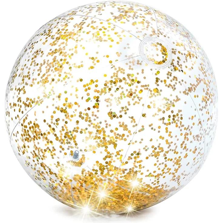 Strandball Transparent Glitter - 1x Stück, zufällige Farbauswahl – Bild 3