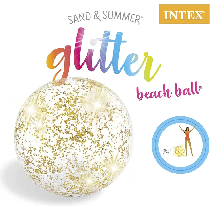 Strandball Transparent Glitter - 1x Stück, zufällige Farbauswahl – Bild 7