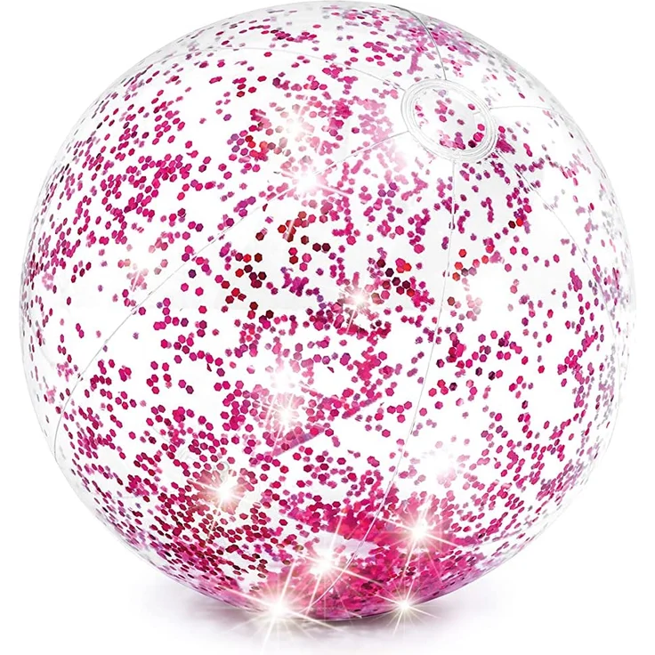 Strandball Transparent Glitter - 1x Stück, zufällige Farbauswahl – Bild 2