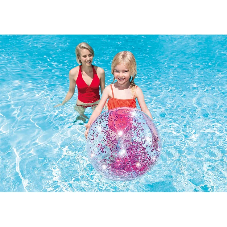 Strandball Transparent Glitter - 1x Stück, zufällige Farbauswahl – Bild 6