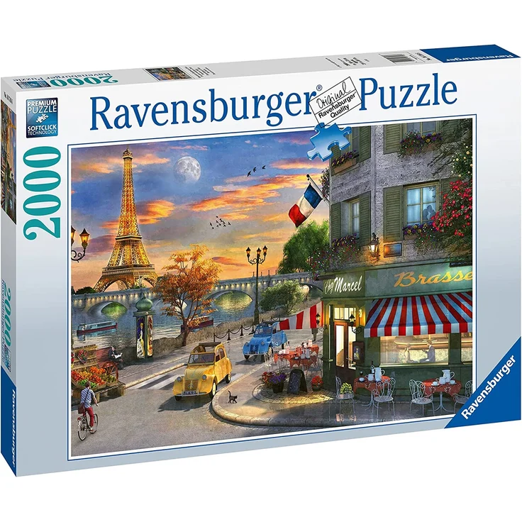 Ravensburger Puzzle 2000 Teile Romantische Abenstunde in Paris – Bild 3