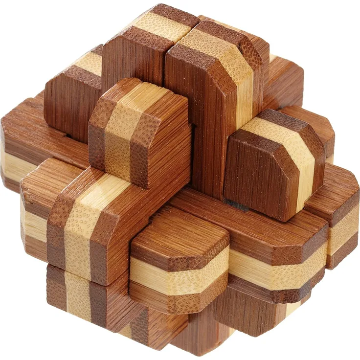 Philos 6055 - Blüten-Puzzle, Bambus, Green Games, 12 Puzzle Teile, Knobelspiel
