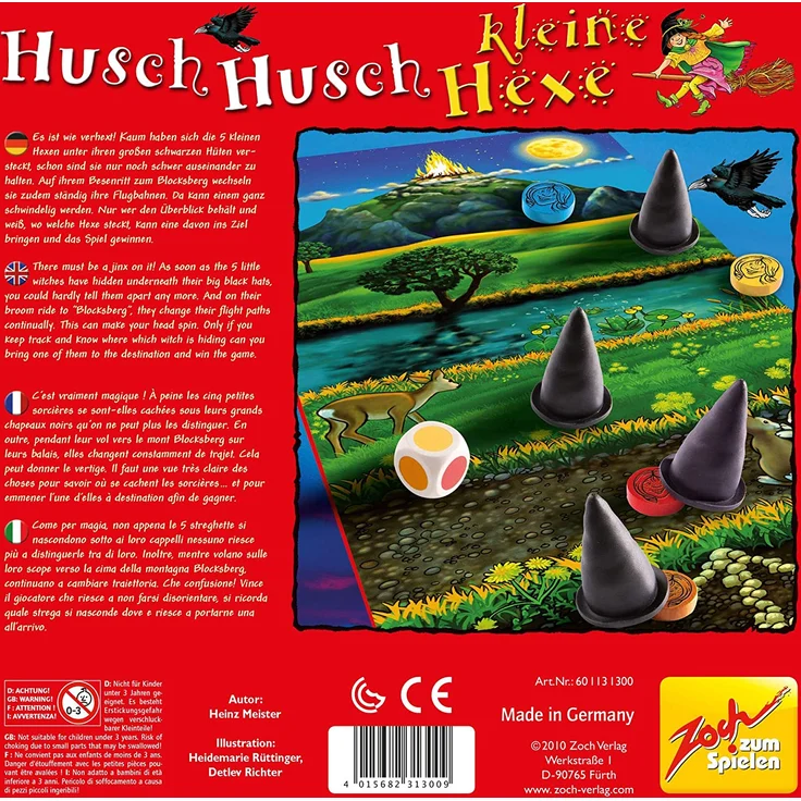 Zoch 601131300 - Husch Husch kleine Hexe - Ein verhextes Merkspiel für kleine Hexenmeister - Mit hochwertigem Spielmaterial, ab 3 Jahren – Bild 2