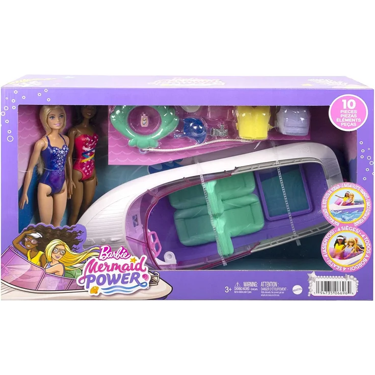 Mattel - Barbie Meerjungfrauen Power Spielset mit Puppen und Boot – Bild 6