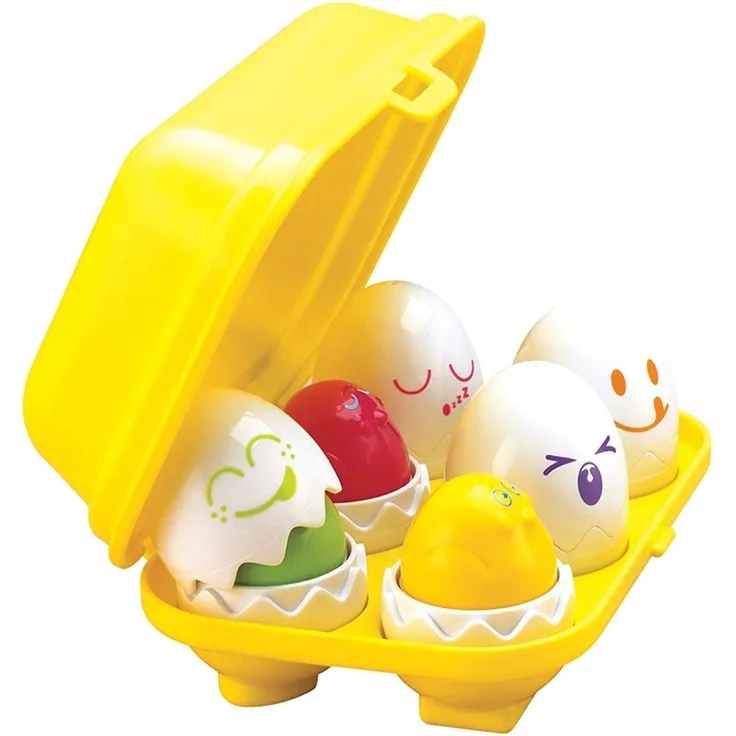TOMY Toomies T12008 T1581 VPE6 Baby Born TOMY Buntes Kleinkindspielzeug Versteck-und Quieck-Eier, ab 6 Monaten - Preisvergleich