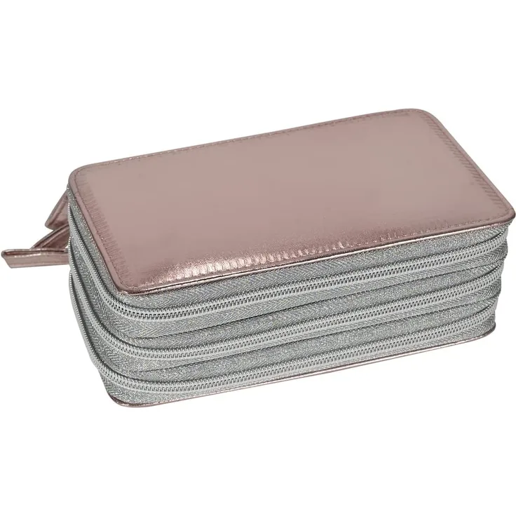 Eberhard Faber - Schüleretui - Triple Decker - Glitzer rosé gold - 34 teilig