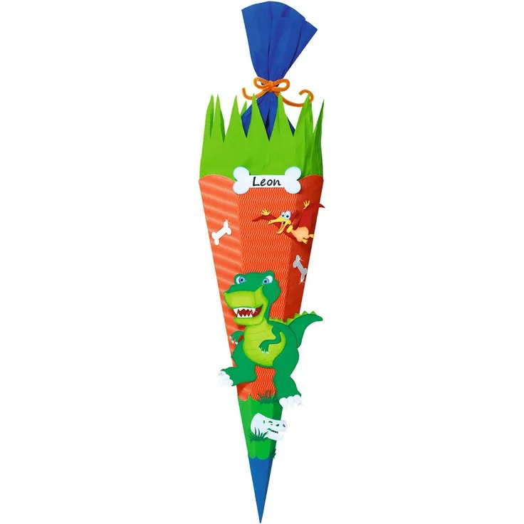 Ursus 9850025 - Schultüten Bastelset Dino, 6-eckig, 68 cm, bunt