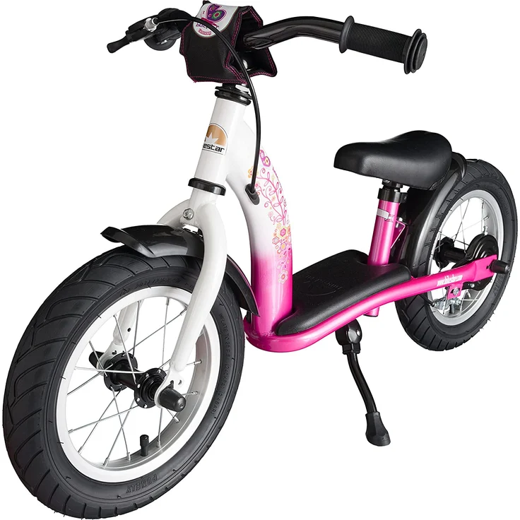 BIKESTAR Laufrad für Kinder ab 3 Jahren mit Luftreifen und Bremsen | 30,5 cm Classic Edition | Pink & Weiß – Bild 4