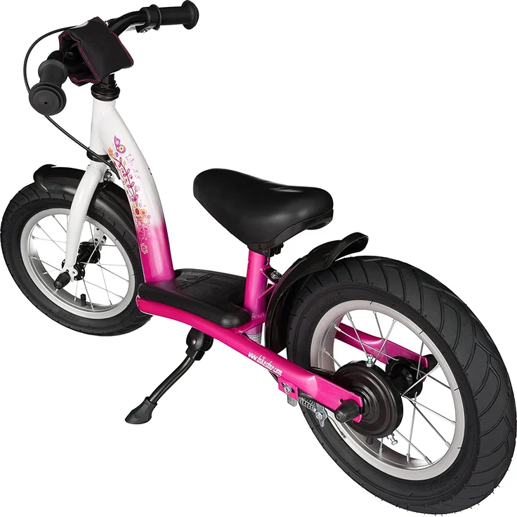 BIKESTAR Laufrad für Kinder ab 3 Jahren mit Luftreifen und Bremsen | 30,5 cm Classic Edition | Pink & Weiß – Bild 3