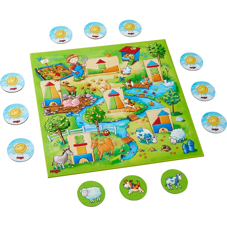 HABA 304223 - Meine ersten Spiele – Spielesammlung, 10 erste Spiele auf dem Bauernhof für 1-3 Kinder ab 2 Jahren – Bild 10