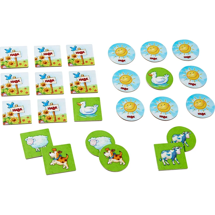 HABA 304223 - Meine ersten Spiele – Spielesammlung, 10 erste Spiele auf dem Bauernhof für 1-3 Kinder ab 2 Jahren – Bild 8