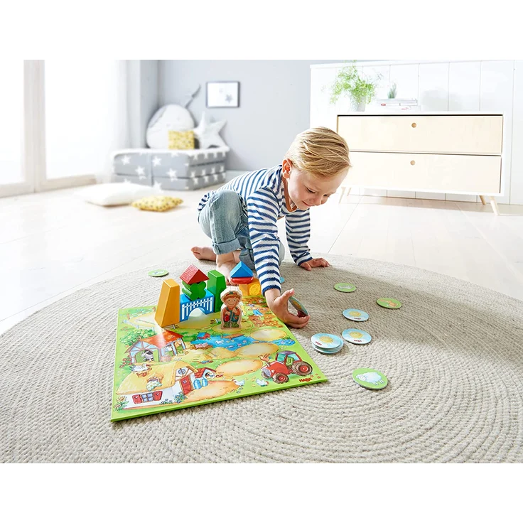 HABA 304223 - Meine ersten Spiele – Spielesammlung, 10 erste Spiele auf dem Bauernhof für 1-3 Kinder ab 2 Jahren – Bild 3