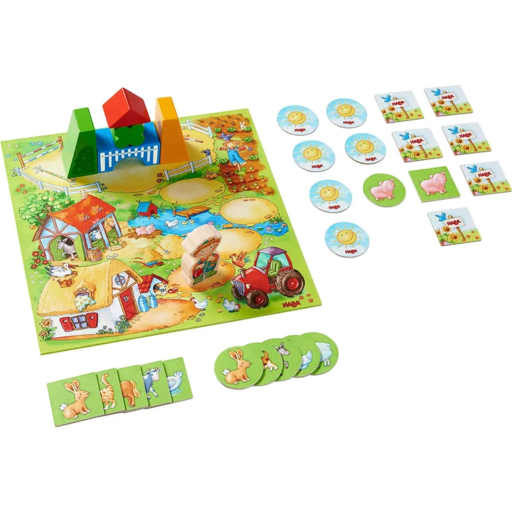 HABA 304223 - Meine ersten Spiele – Spielesammlung, 10 erste Spiele auf dem Bauernhof für 1-3 Kinder ab 2 Jahren – Bild 11