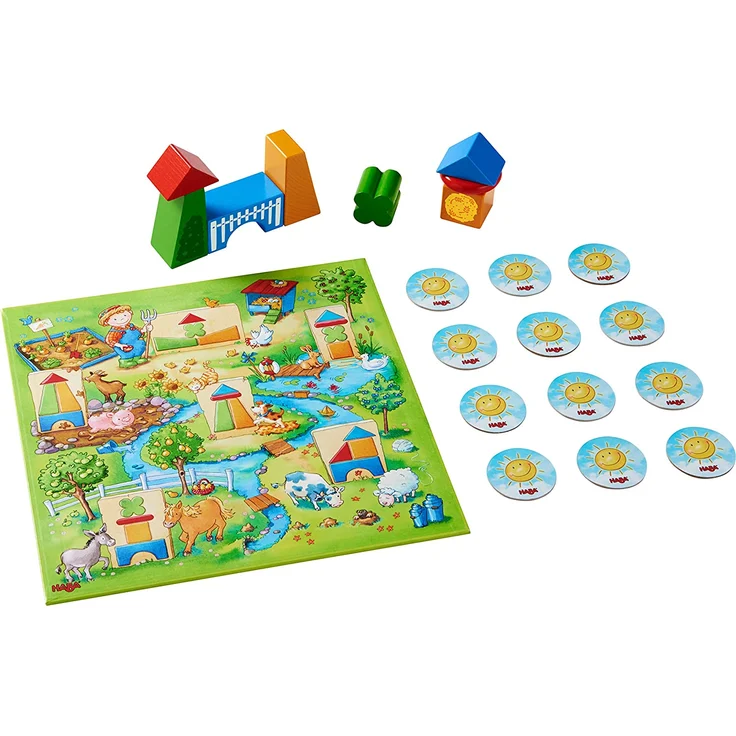 HABA 304223 - Meine ersten Spiele – Spielesammlung, 10 erste Spiele auf dem Bauernhof für 1-3 Kinder ab 2 Jahren – Bild 9