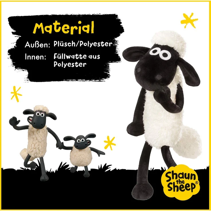 NICI Kuscheltier Shaun das Schaf 35 cm – Schaf Plüschtier für Mädchen, Jungen & Babys – Flauschiges Stofftier Schaf zum Kuscheln, Spielen und Schlafen – Gemütliches Schmusetier für jedes Alter – 45846 – Bild 4
