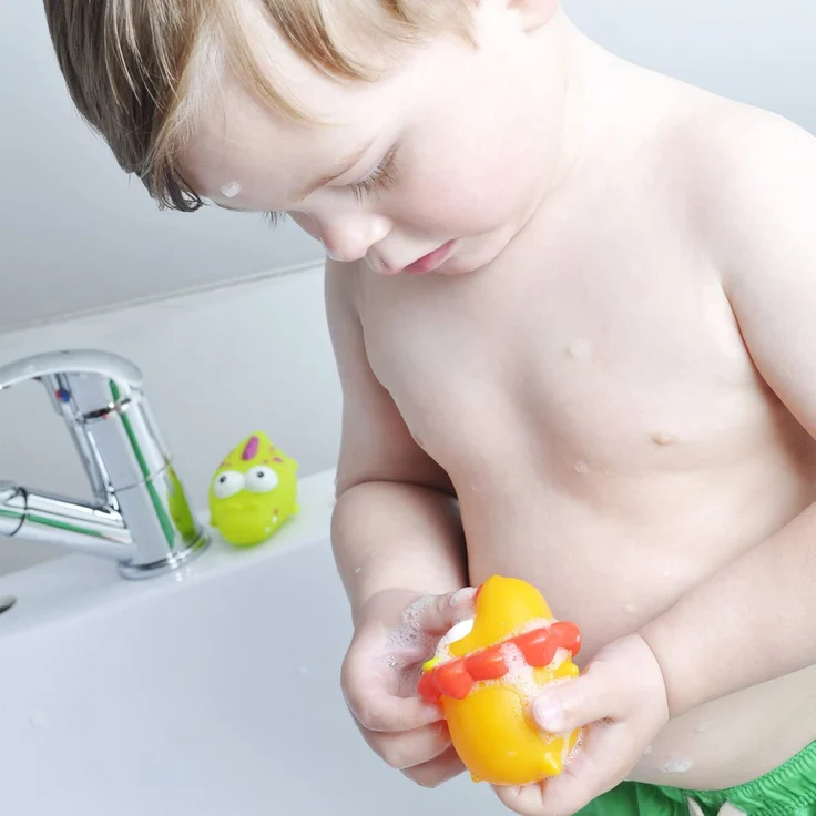 Knorrtoys 37001 - ESCABBO Bademattenset Dschungelsafari mit Badewannenspritzfiguren – Bild 5