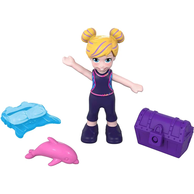 Polly Pocket FRY33 - Tiny Places Schatulle Pollys Aquarium – Bild 4