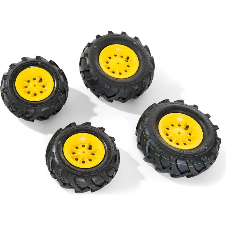 Rolly Toys rollyTrac Air Tyres (gelbe Felgen, Größe: 2x 260x95 + 2x 325x110, einfache Montage) 409860