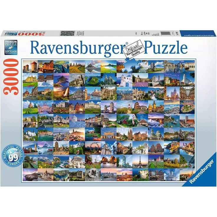Ravensburger Puzzle 17080 - 99 Beautiful Places in Europe - 3000 Teile – Bild 1