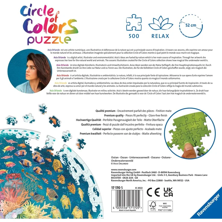 Ravensburger - Circle of Colors - Ocean & Submarine, 500 Teile – Bild 2