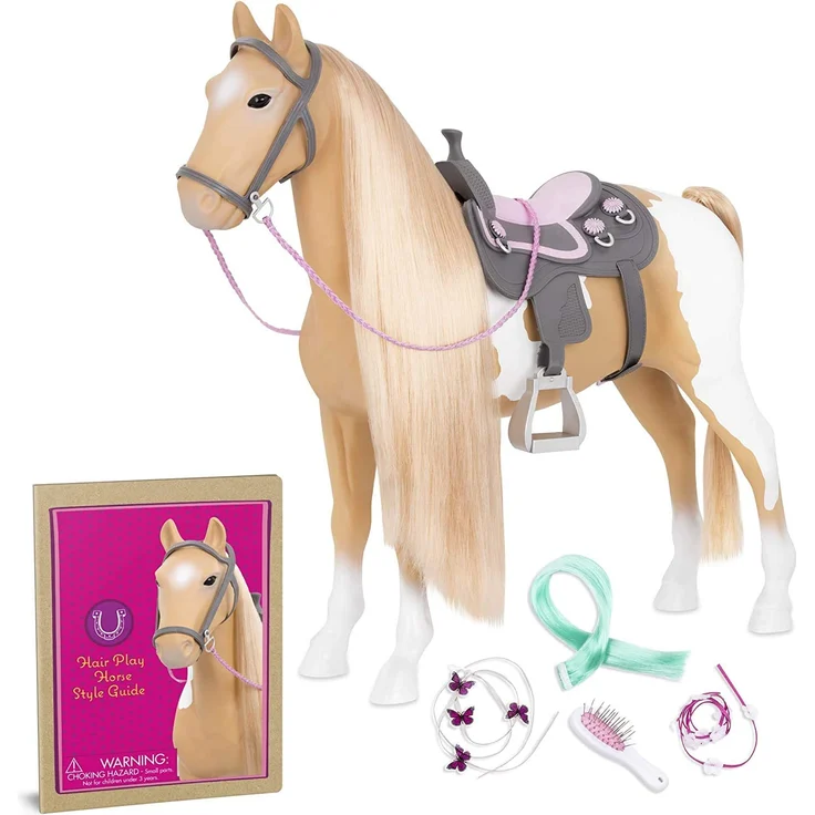 Our Generation BD38030Z Hair Play Horse Puppenzubehör, Beige/Weiß, 51 cm – Bild 1