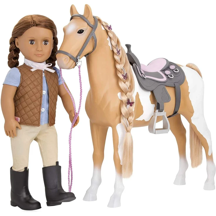 Our Generation BD38030Z Hair Play Horse Puppenzubehör, Beige/Weiß, 51 cm – Bild 6