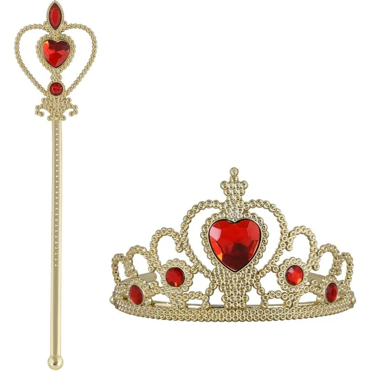 Vicloon Princess Dress Up Zubehör:Zepter. Cosplay, Krone, Karnevals-Geburtstagsfeier-Halloween-Party (Gold)