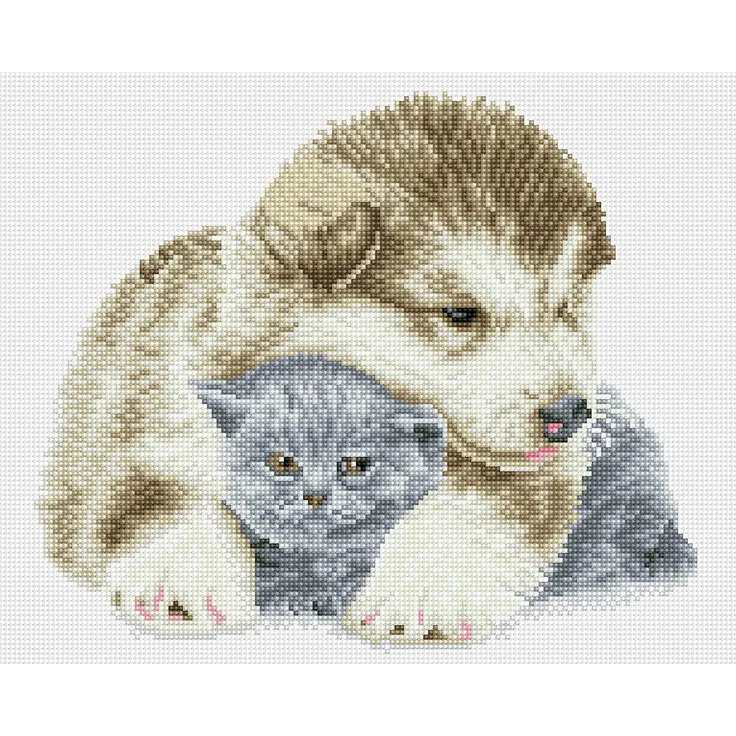 Diamant Dotz Quadrate 33 x 41 cm - Hund og kat