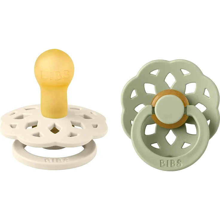 Bibs BIBS BOHEME 2-PACK IVORY & SAGE S Hevea Rubber Calming Soother – Bild 1