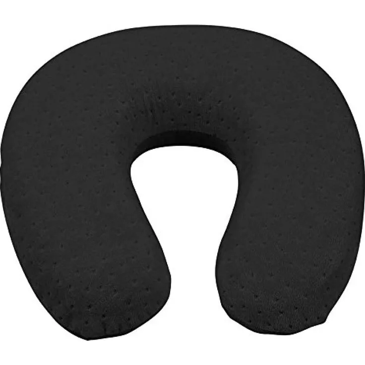 PETEX 44490004 Nackenrolle, Velours, 29 x 28 cm, schwarz
