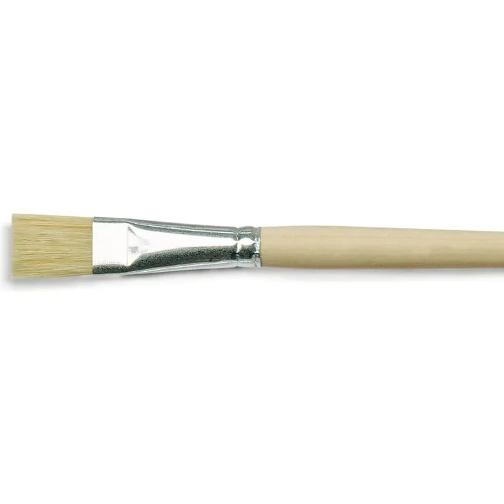 Kreul 722404 - Universalpinsel Borste, für Kunst, Hobby, Schule und Großverbraucher, Besatz aus strapazierfähigen Naturborsten, flach, Größe 4