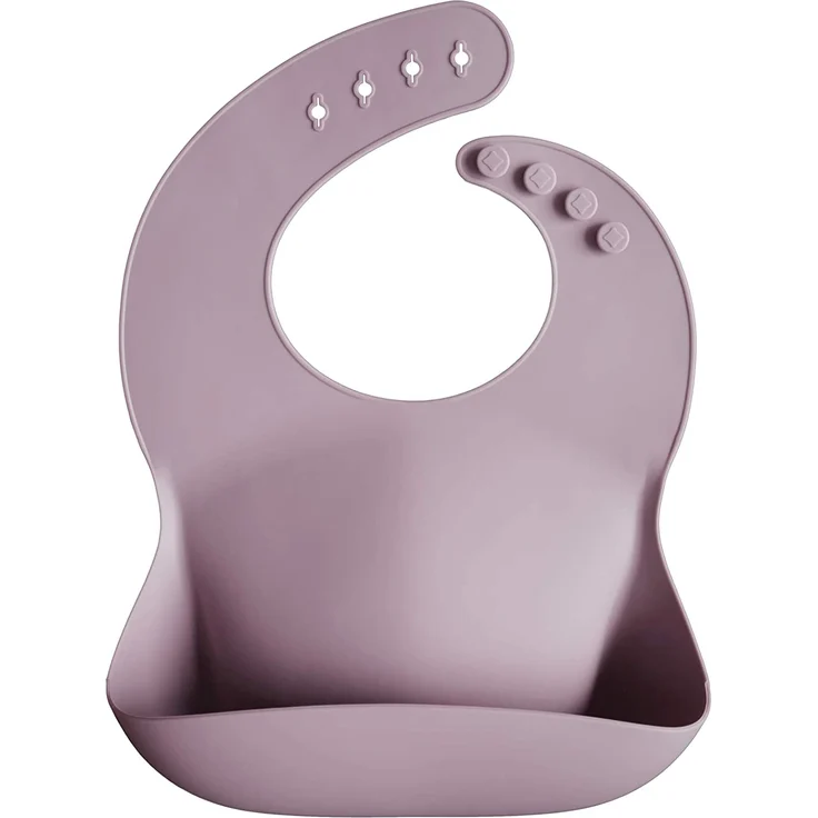 Mushie Silikon-Lätzchen Pale Mauve Violett hell - Preisvergleich – Bild 1