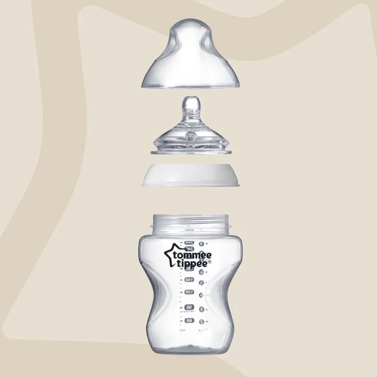 Tommee Tippee Closer to Nature Trinksauger, Natürlich Geformt mit Anti-Kolik Ventil, Weiches Silikon, Variabler Milchfluss, ab 0 Monate, 2-er Set – Bild 6