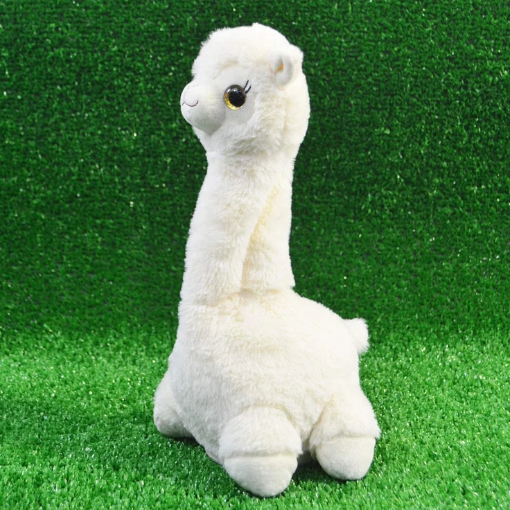 Kögler 76508 - Labertier Lama Sandy, ca. 30 cm groß, nachsprechendes Plüschtier mit Aufnahme- und Wiedergabefunktion, plappert alles witzig nach und bewegt sich, batteriebetrieben – Bild 2