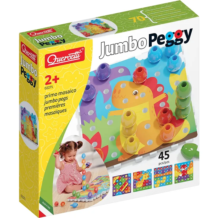 Quercetti - Jumbo Peggy - 45 st - Steckspiel