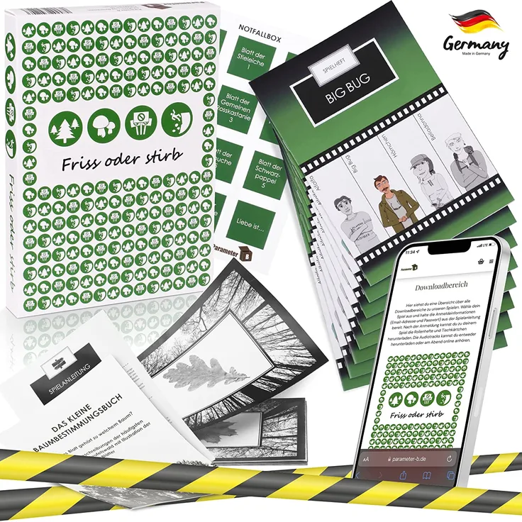 PARPB005 - Friss oder stirb - Krimi-Dinner Spiel, für 4 Spieler, ab 16 Jahren (DE-Ausgabe)