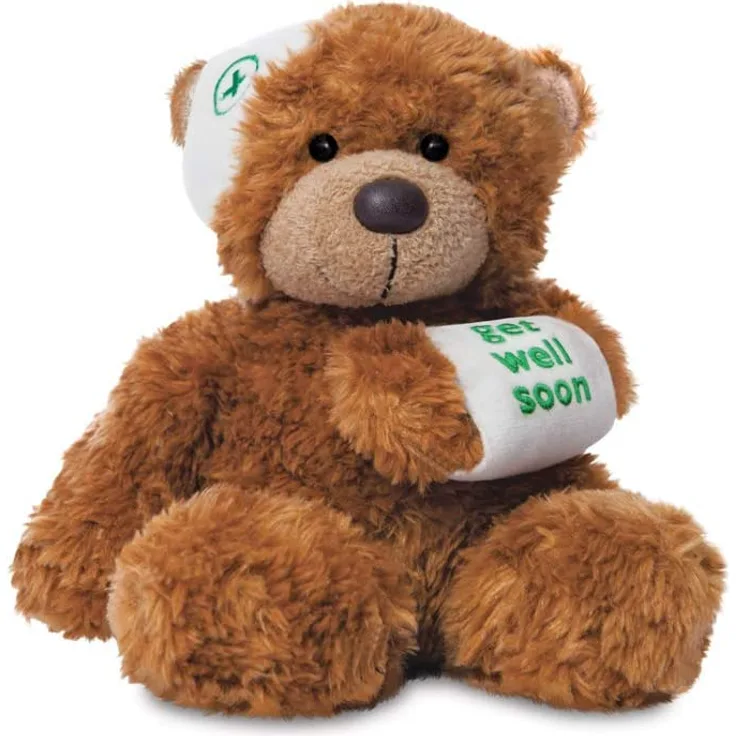Aurora World Ltd 60384 - Bonnie Bär Gute Besserung 9 inch/ 23cm, Dunkelbraun