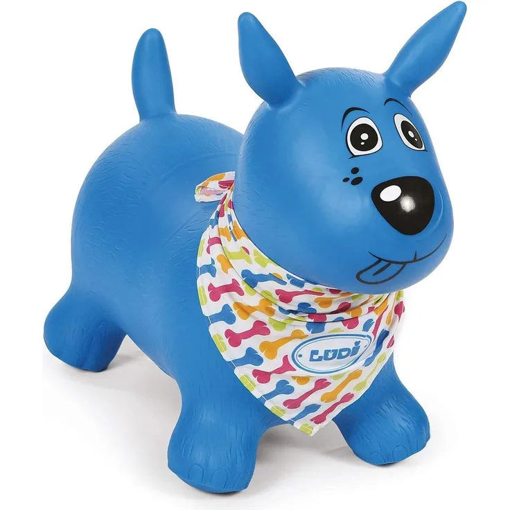 Springhund blau von Ludi | Plastik - ab 10 Monaten - Ergonomischer Spaß beim Reiten