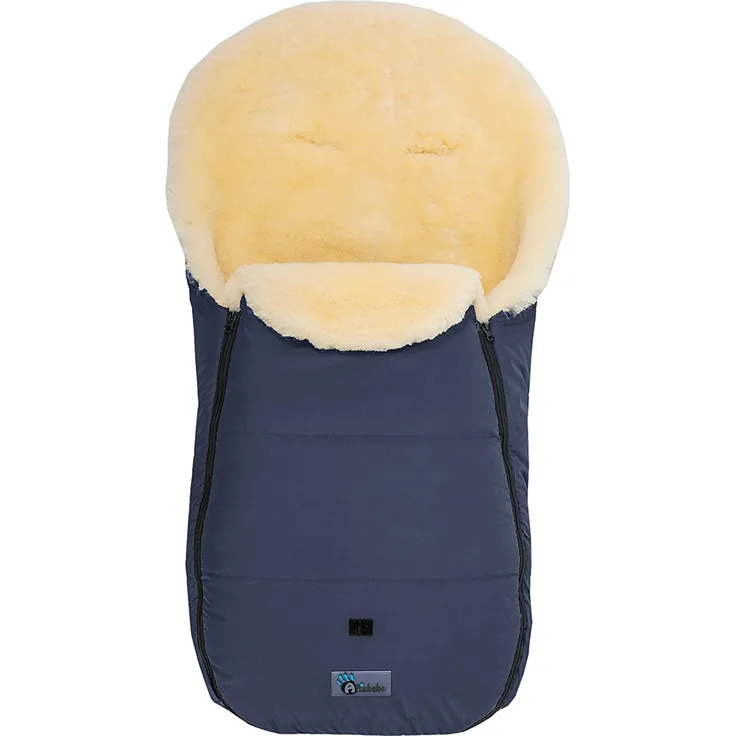 Altabebe MT2450LP-62 Winter Lammfellfußsack für Kinderwagen Nordkap Kollektion, 12-36, monate, marine