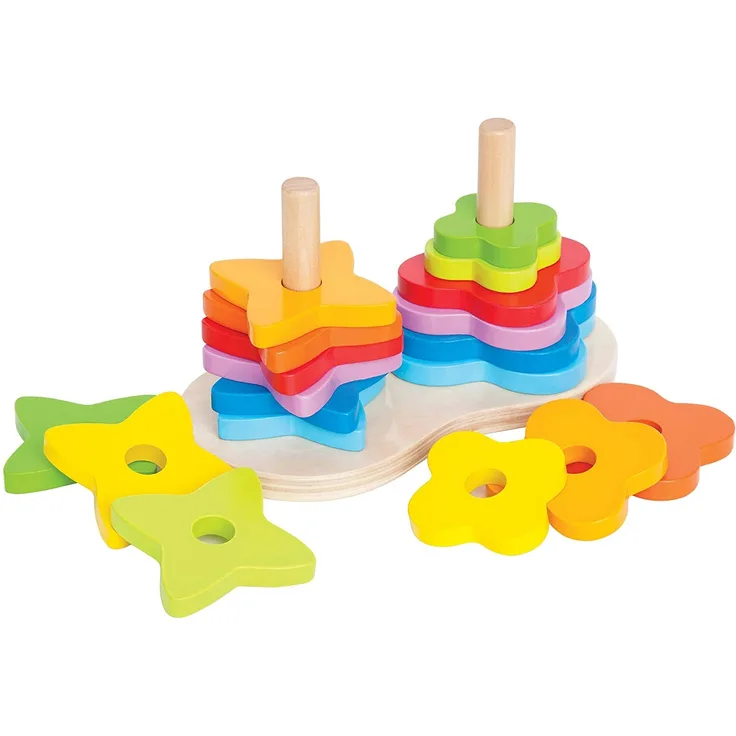 Hape E0406 E0406-Regenbogen Steckspiel, Multicolour