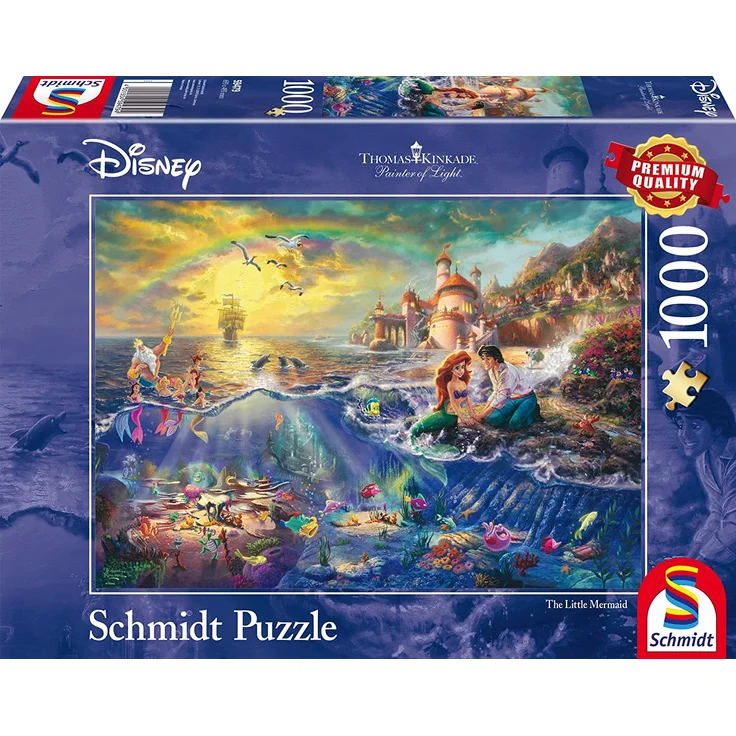 Schmidt Puzzle 1000 Teile Thomas Kinkade Disney Arielle – Bild 1