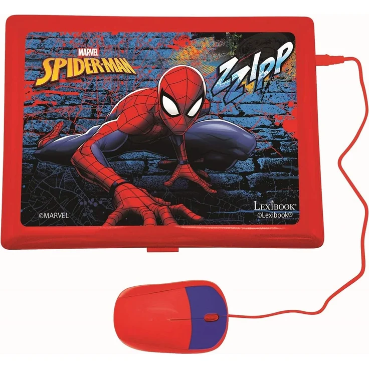 Lexibook JC598SPi3 Spider-Man-Zweisprachiger Laptop für Bildungszwecke Englisch und Deutsch, 124 Aktivitäten, Mathematik, Logik, Musik, Uhr, Spiele-Kinderspielzeug (Mädchen & Jungen) – Bild 2