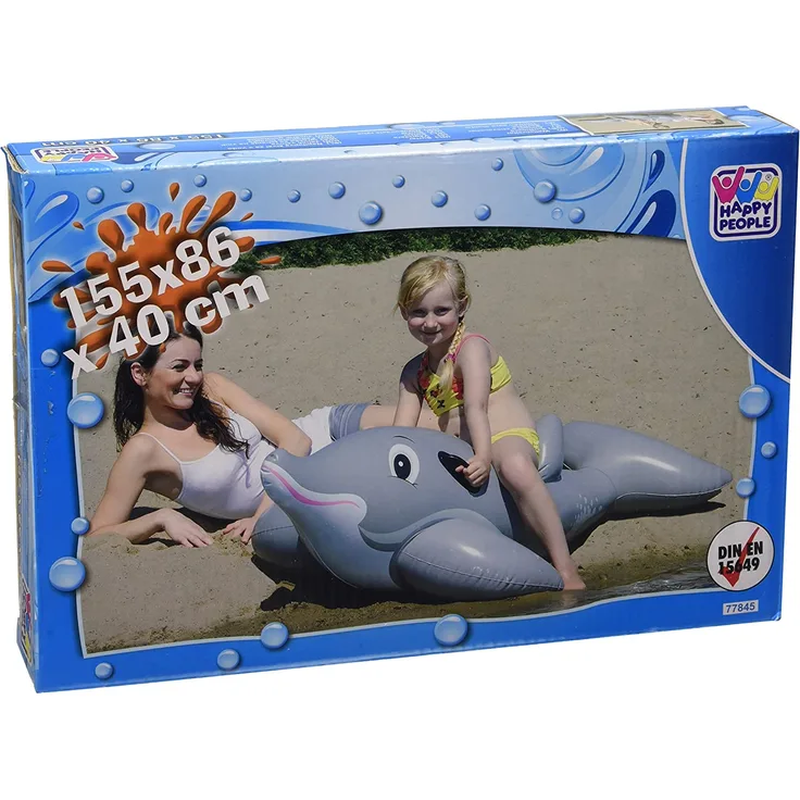 Happy People 77845 Delfin Schwimmring, Mehrgarbig