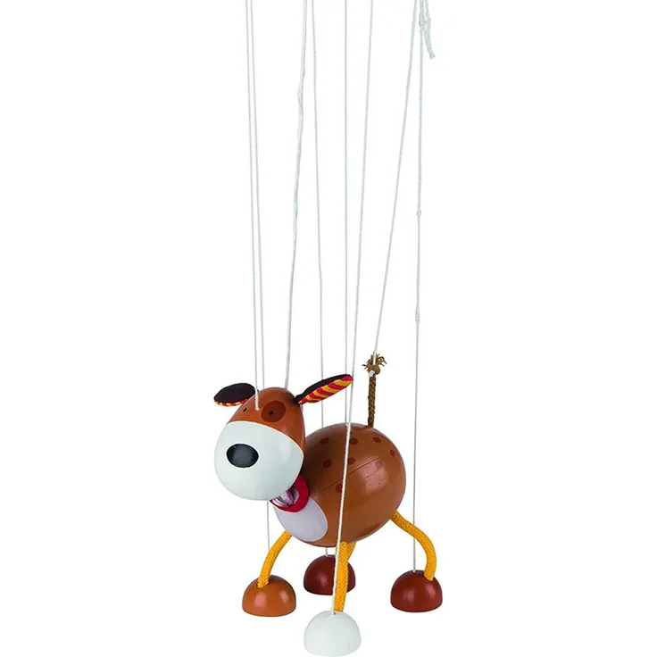 Goki - Marionette Hund Handpuppe Puppentheater Kasperletheater Spielzeug