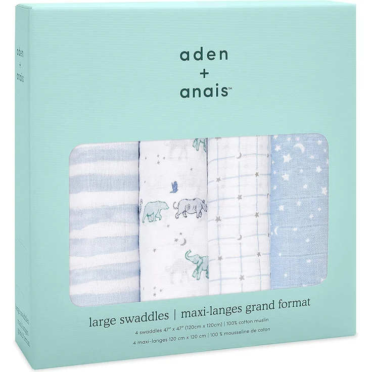 aden+anais Classic Swaddle Wickeltücher 4er Pack – Bild 3