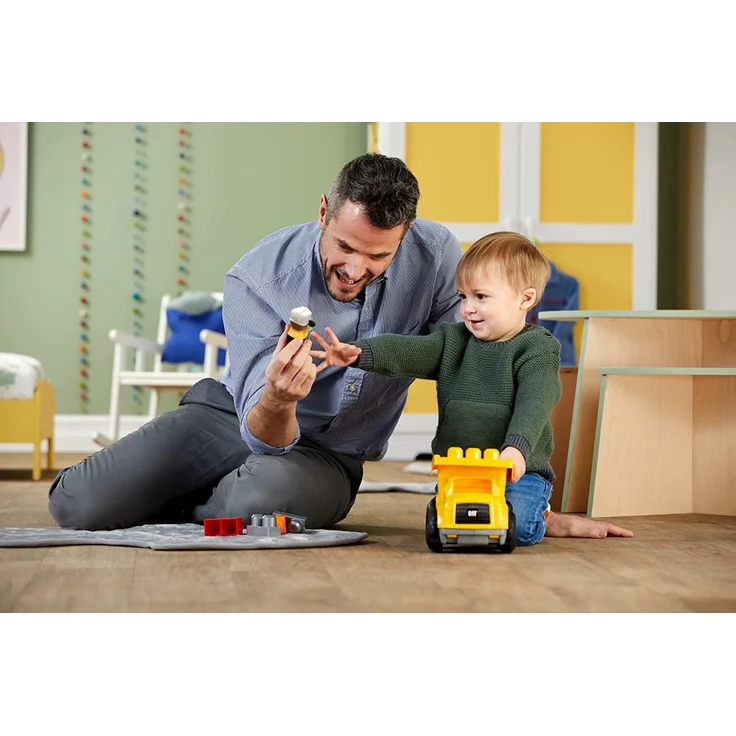 MEGA Bloks CND88 - Cat-Lastwagen mit funktionierendem Kippbehälter, Spielzeug ab 1 Jahr – Bild 9