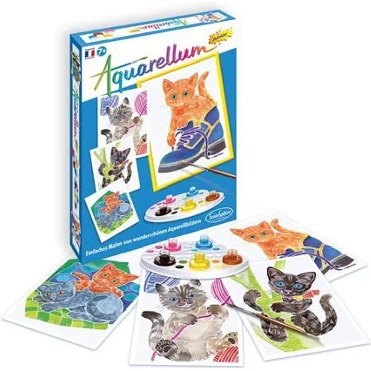 Sentosphère Aquarellum Junior Katzen (d), Mehrfarbig
